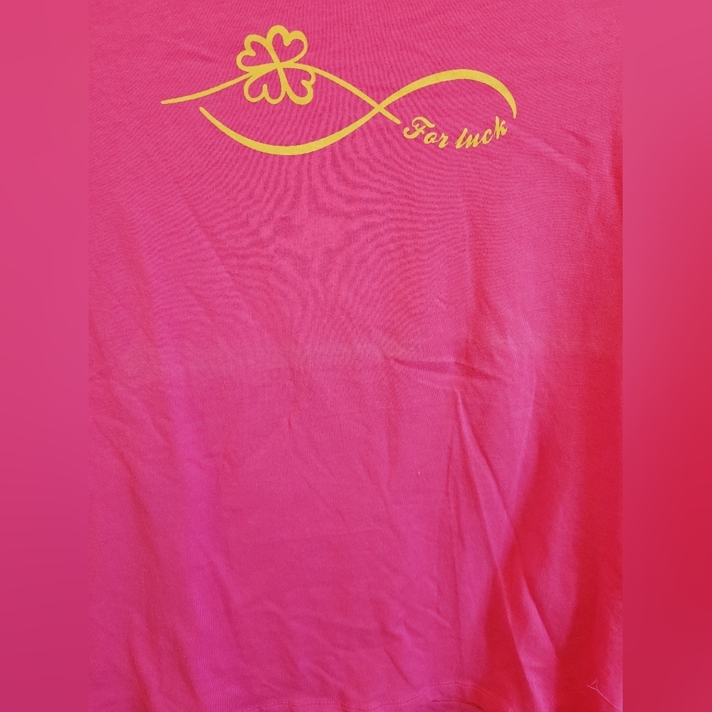 Pink ‘For Luck’ Tee - Picture 4 of 6